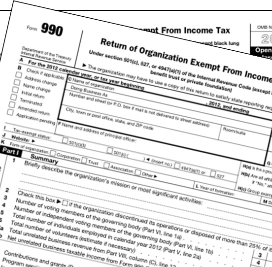 An icon of an IRS form 990