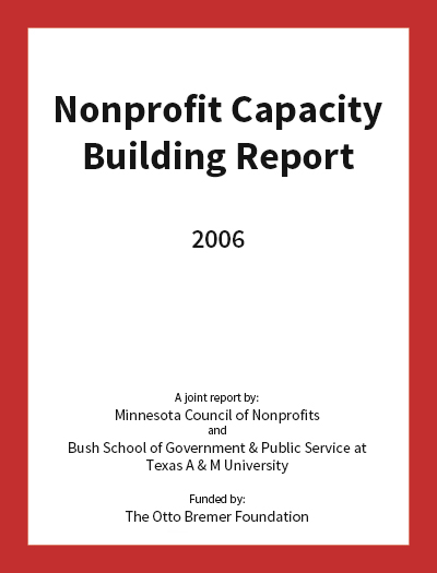 2006 Nonprofit Capacity Building Report