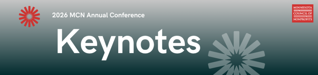 Gray gradient with white text: 2026 MCN Annual Conference Keynotes